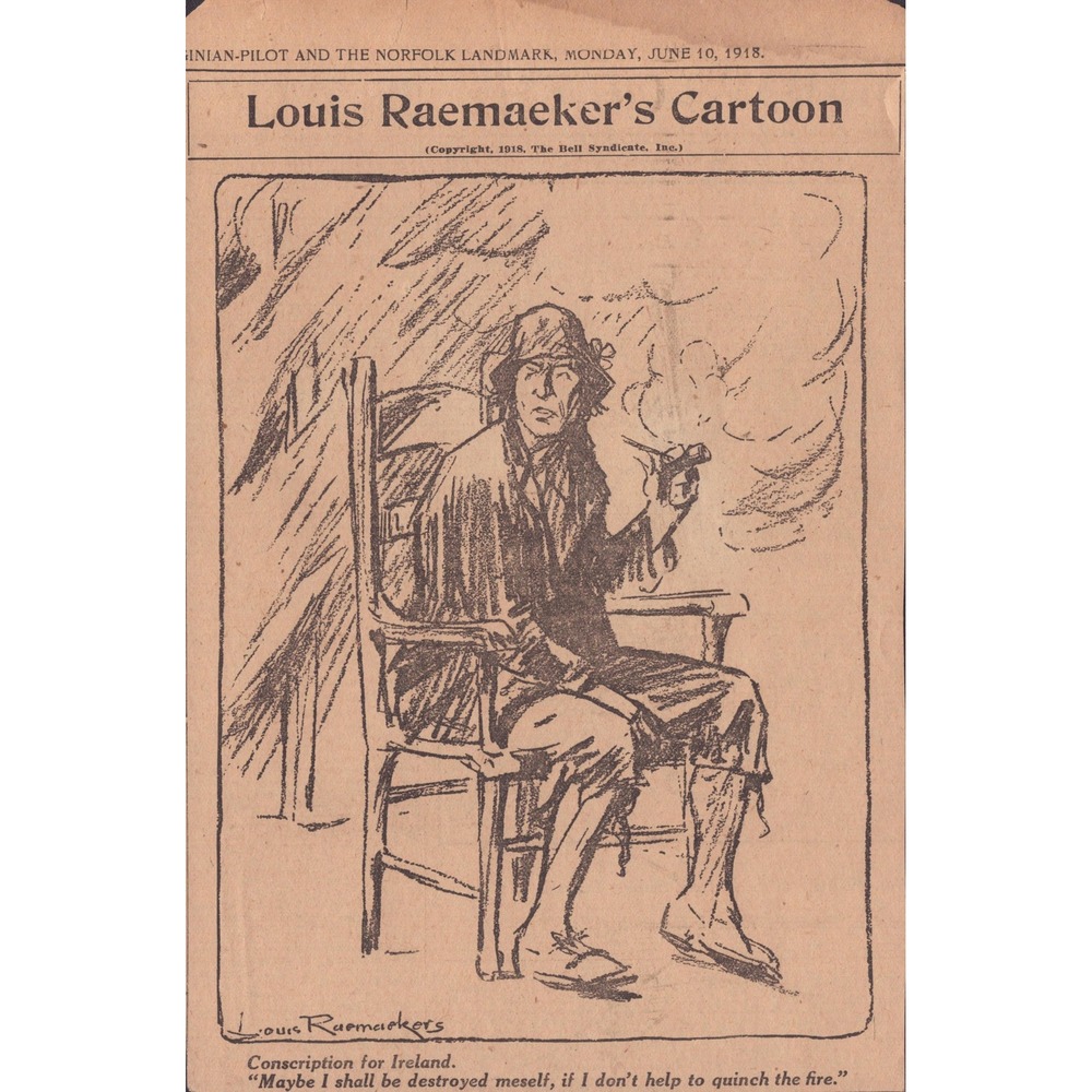 Louis Raemaekers 1918 WWI Political Cartoons Virginian-Pilot Norfolk VA Lot of 5 - Picture 5 of 6